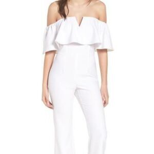 Leith strapless off-the-shoulder jumpsuit size Xs
